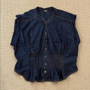 Anthropologie Pilcro Denim Fitted Style Top 100% Cotton Soze 3X EUC